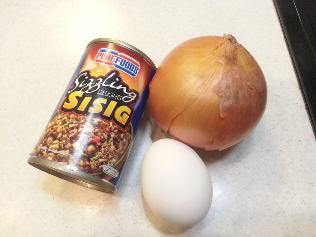 sisig シシグ缶詰の食べ方 材料