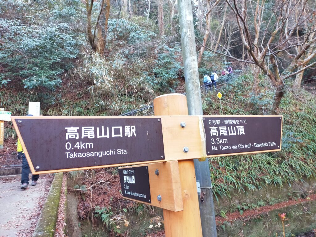 高尾山6号路　標識の写真