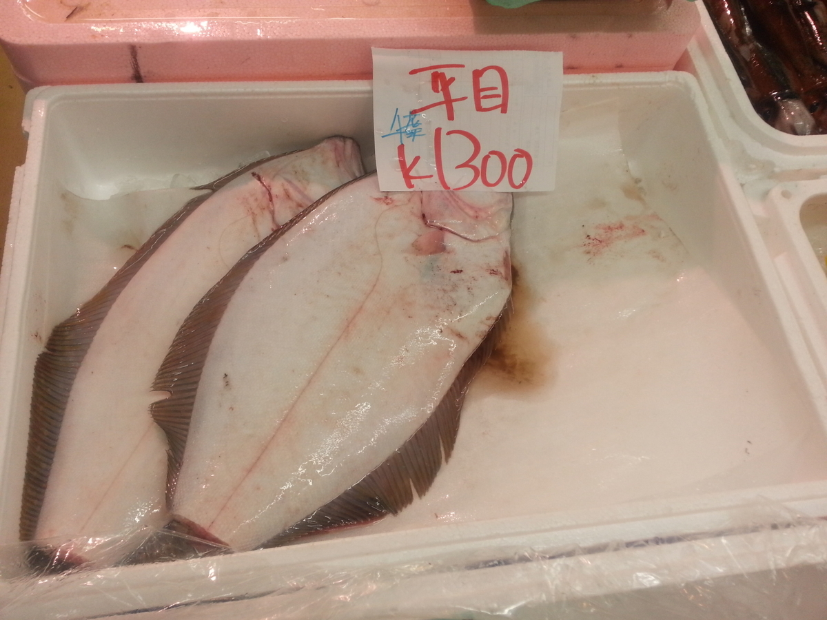 売られている魚の写真