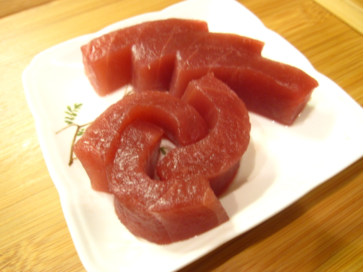 ピチットで脱水したマグロの刺身