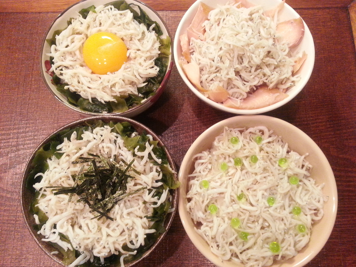 釜揚しらす缶の丼