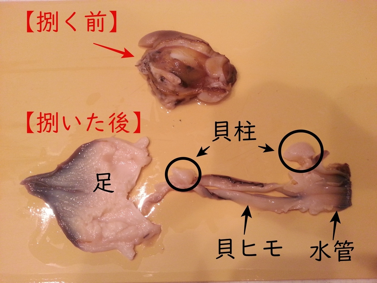 ホッキ貝の捌き方（食べ方）