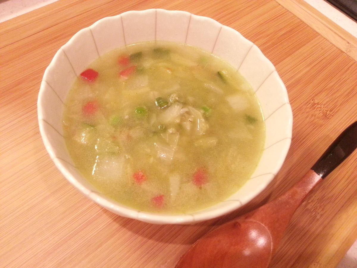 緑の野菜と岩塩のスープ　レビュー
