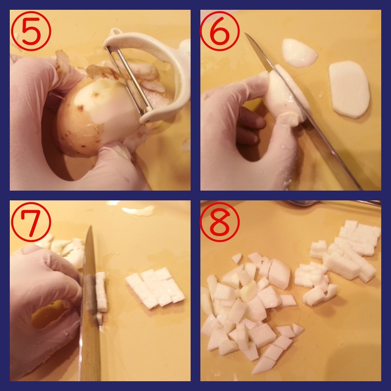 山芋鉄板焼き 山芋の切り方