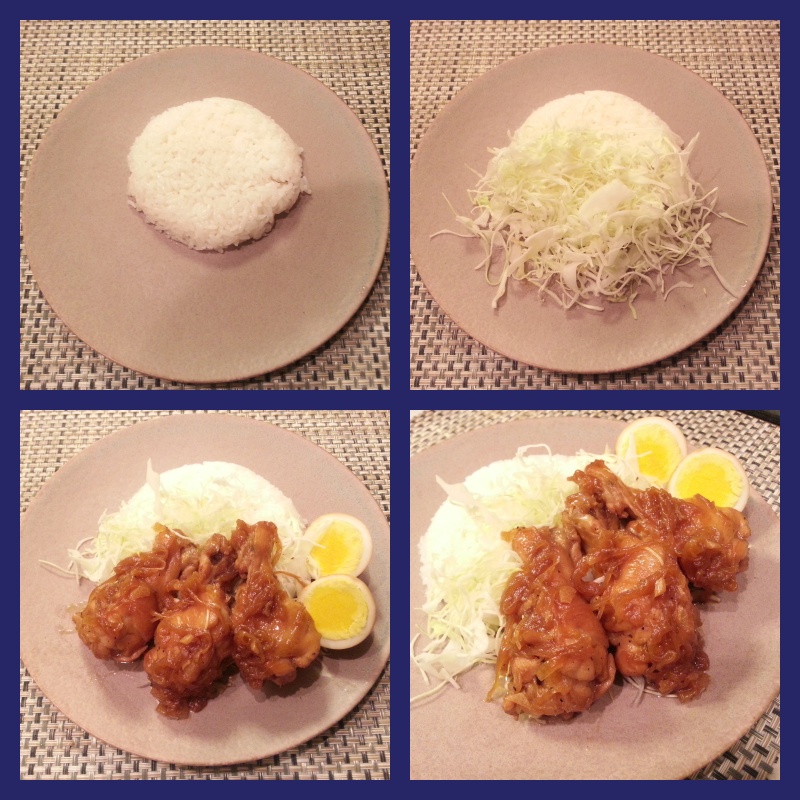 フィリピン料理『チキンアドボ』盛り付け