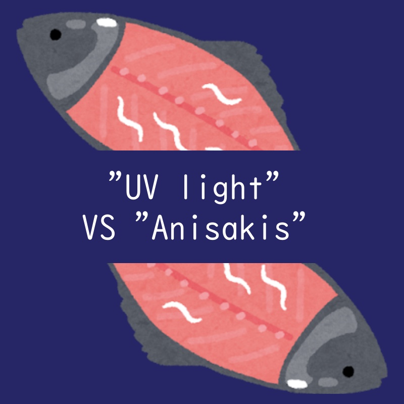 how to find anisakis by black (UV) light Japan
